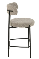 Bar Chair Boucle Plywood/Polyester Grey/Black