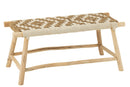 Bench Waverly Teak Wood/Seagrass Natural/White