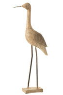 Decoration Bird Mango Wood/Metal Beige/Black Large