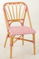 Dining Chair Rattan Pink/White