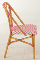 Dining Chair Rattan Pink/White
