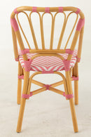 Dining Chair Rattan Pink/White