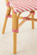 Dining Chair Rattan Pink/White