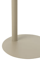 Table d'appoint ronde en métal beige