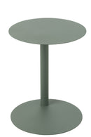 Table d'appoint ronde en métal vert