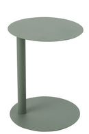 Table d'appoint ronde en métal vert