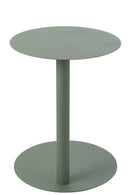 Table d'appoint ronde en métal vert
