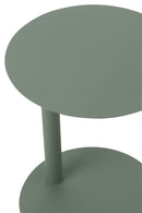 Table d'appoint ronde en métal vert