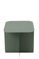 Table d'appoint carrée en métal vert