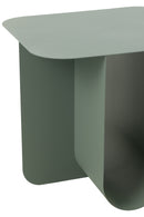 Table d'appoint carrée en métal vert