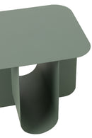 Table d'appoint carrée en métal vert