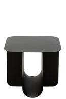 Side Table Square Metal Black