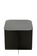 Side Table Square Metal Black