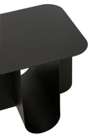 Side Table Square Metal Black
