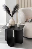 Side Table Square Metal Black
