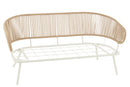 Set Of 3 Chairs Poa Steel/Rattan White