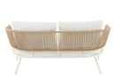 Set Of 3 Chairs Poa Steel/Rattan White