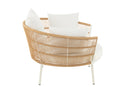 Chair Joa Steel/Rattan White