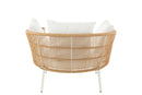 Chair Joa Steel/Rattan White