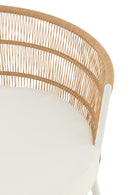 Chair Joa Steel/Rattan White