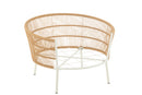 Chair Joa Steel/Rattan White