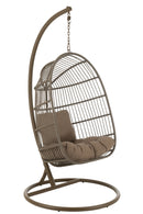 Hanging Chair Egga Steel/Rope Brown