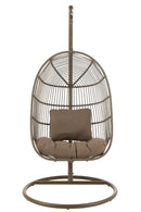Hanging Chair Egga Steel/Rope Brown