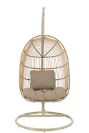 Hanging Chair Egga Steel/Rope Beige