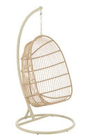 Hanging Chair Egga Steel/Rope Beige