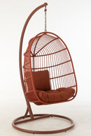 Hanging Chair Egga Steel/Rope Red