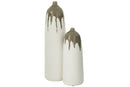 Vase Olea Bottle Olive Green/White Large