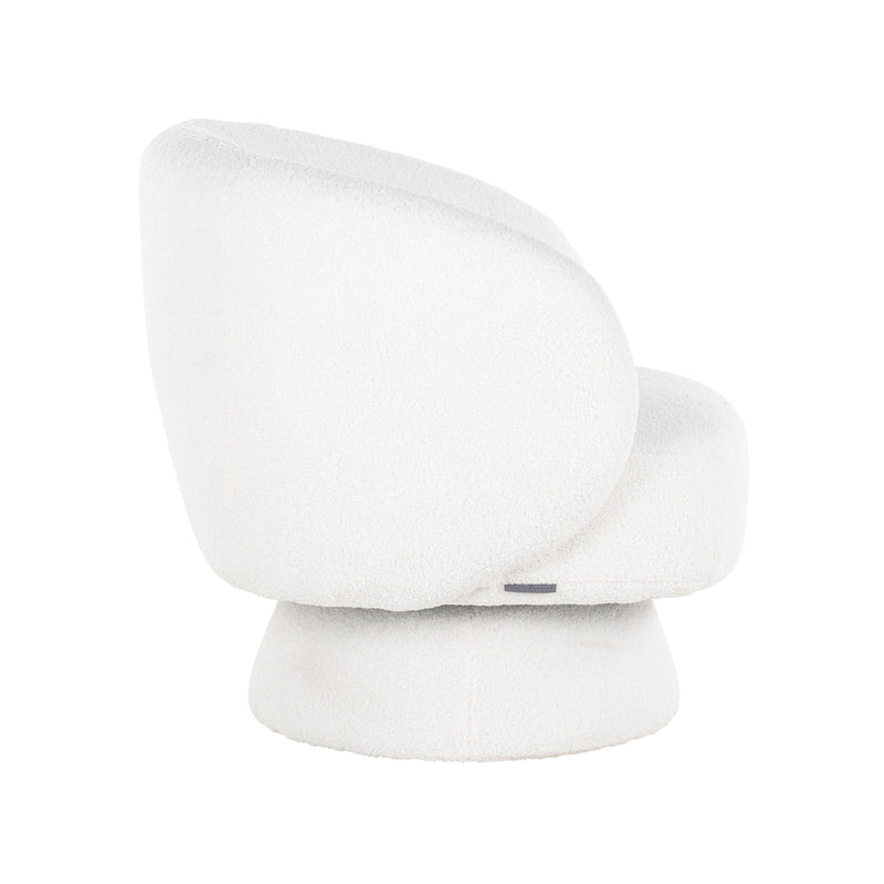 Draaifauteuil Senna white furry - Majorr