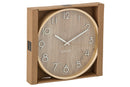 Wall Clock Plywood/Mdf Natural Large