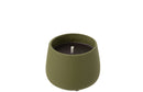 Outdoor Candle Cyra Cement Green Small-18 Hours