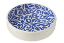 Salad Bowl Floral Pattern Mango Wood Blue/White
