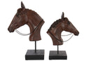 Horse Head On Stand Polyresin Dark Brown Large