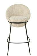 Bar Stool Bar Stool With Iron Legs Iron Beige/Black