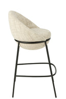 Bar Stool Bar Stool With Iron Legs Iron Beige/Black