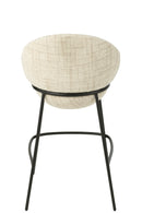 Bar Stool Bar Stool With Iron Legs Iron Beige/Black