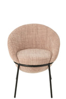 Dining Chair Dining Chair With Iron Legs Iron Light Pink/Black - Majorr
