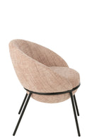 Dining Chair Dining Chair With Iron Legs Iron Light Pink/Black - Majorr