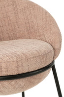 Dining Chair Dining Chair With Iron Legs Iron Light Pink/Black - Majorr