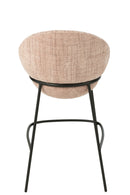 Bar Stool Bar Stool With Iron Legs Iron Light Pink/Black