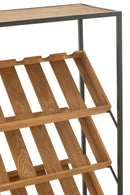 Bar Cabinet Wine Veneer Natural/Black Medium