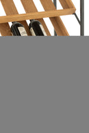 Bar Cabinet Wine Veneer Natural/Black Large