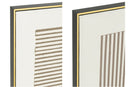 Painting Lame Acrylic Ecru/Taupe Assortment Of 2