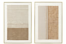 Painting Lame Acrylic Ecru/Taupe Assortment Of 2