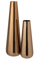 Floor Vase Aluminium Gold Colored Large