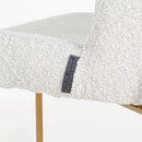 Stoel Odessa white bouclé / brushed gold - Majorr