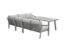 Monti lounge-diningset - 5-delig - taupe - rope grey sand - valley sand - Majorr